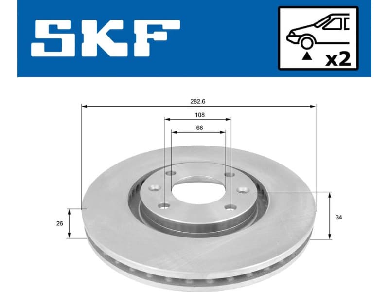 Brake Disc VKBD80002V2 - image 2