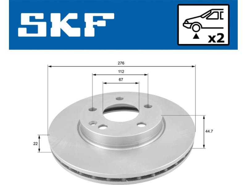 Brake Disc VKBD80063V2 - image 2