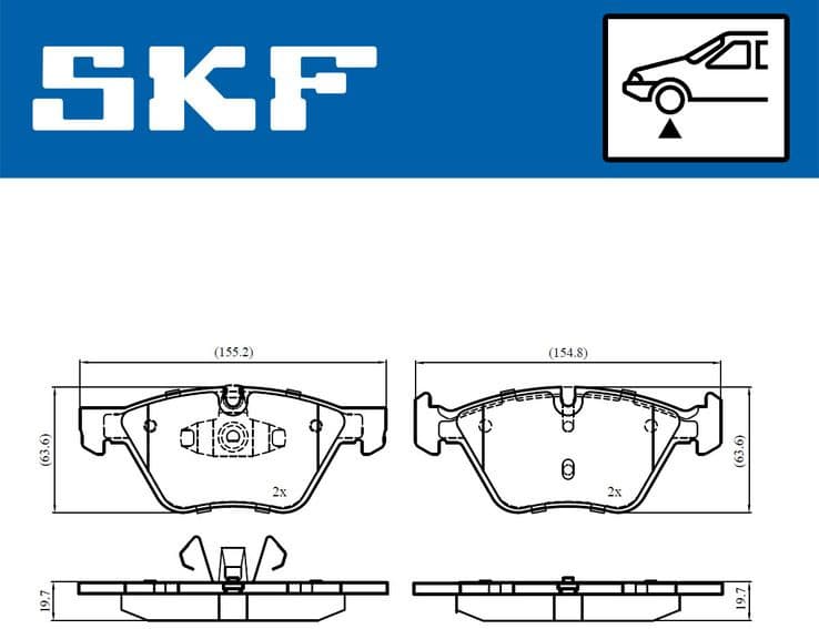 Brake Pad Set, disc brake VKBP80702 - image 2