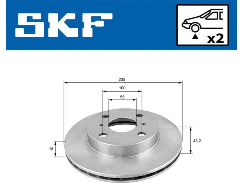 Brake Disc VKBD80302V2 - image 2