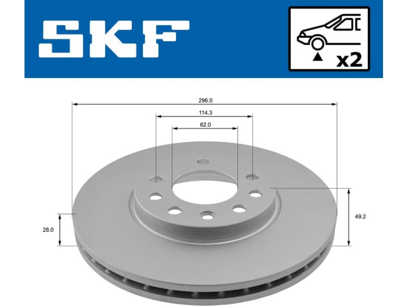 Brake Disc VKBD80168V2 - image 2