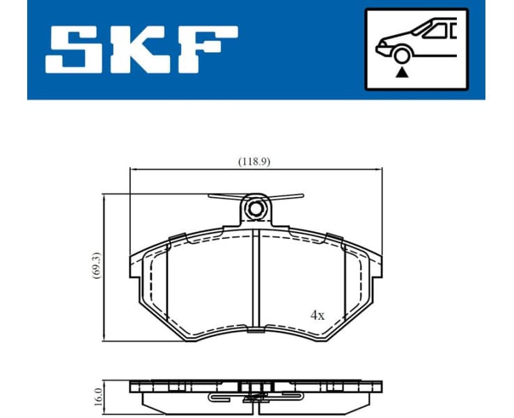 Brake Pad Set, disc brake VKBP80668 - image 2