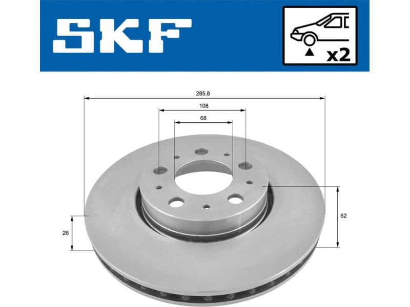 Brake Disc VKBD80261V2 - image 2