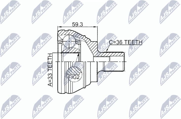 CV joint outer NPZ-VW-039
