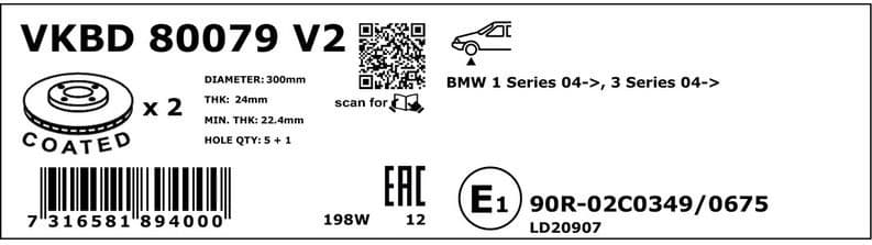 Brake Disc VKBD80079V2 - image 3