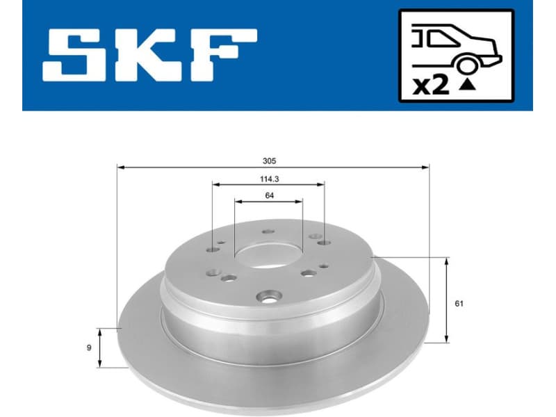 Brake Disc VKBD90325S2 - image 2