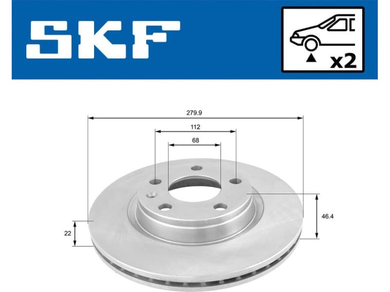 Brake Disc VKBD80319V2 - image 2