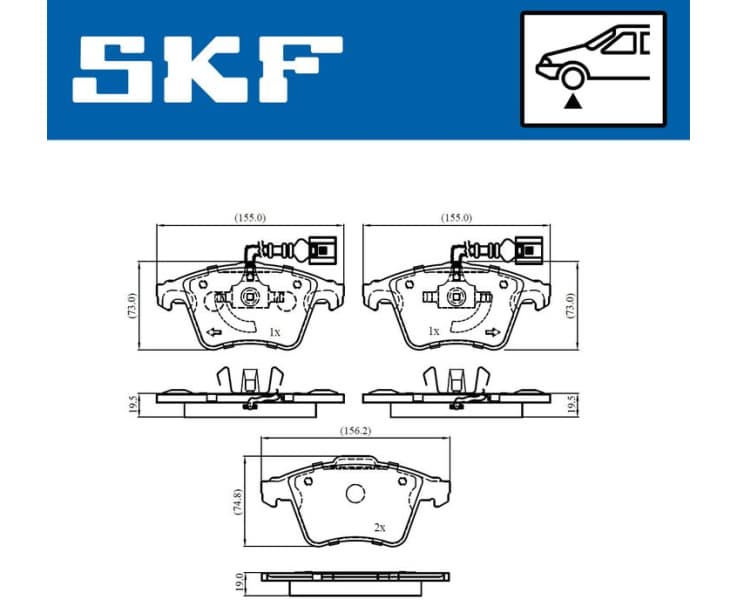 Brake pads front VKBP 81040 E