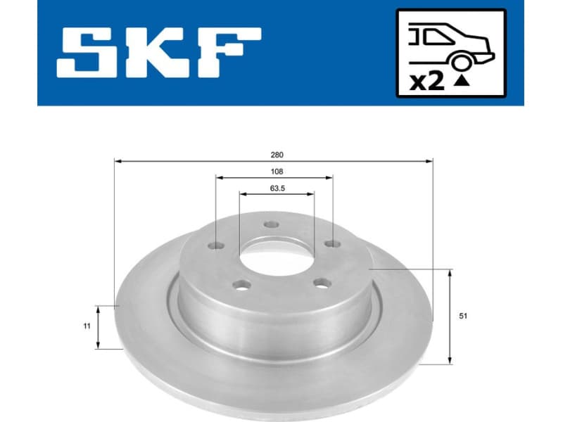 Brake Disc VKBD90121S2 - image 2