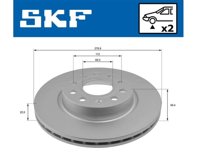 Brake Disc VKBD80012V2 - image 2