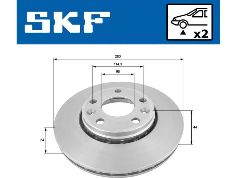 Brake Disc VKBD80008V2 - image 2