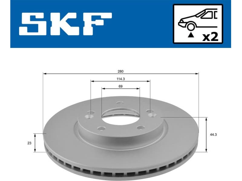 Brake Disc VKBD80323V2 - image 2
