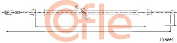 Cable Pull, parking brake 92.10.9869