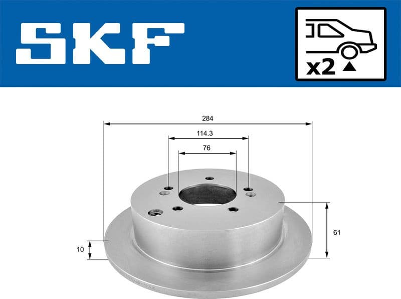 Brake Disc VKBD90249S2 - image 2