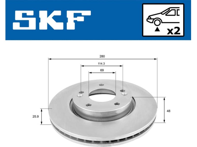 Brake Disc VKBD80029V2 - image 2