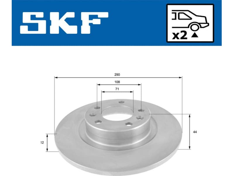 Brake Disc VKBD90158S2 - image 2