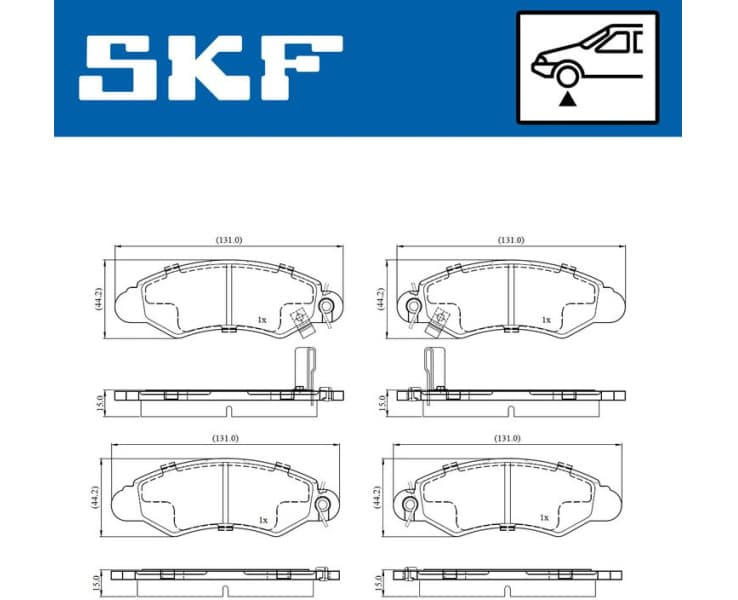 Brake Pad Set, disc brake VKBP80901A - image 2