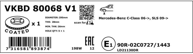 Brake Disc VKBD80068V1 - image 3