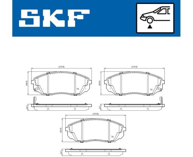 Brake Pad Set, disc brake VKBP80836A - image 2
