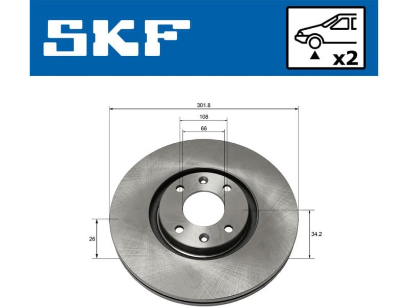 Brake Disc VKBD80135V2 - image 2