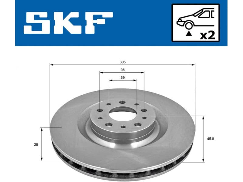 Brake Disc VKBD80317V2 - image 2