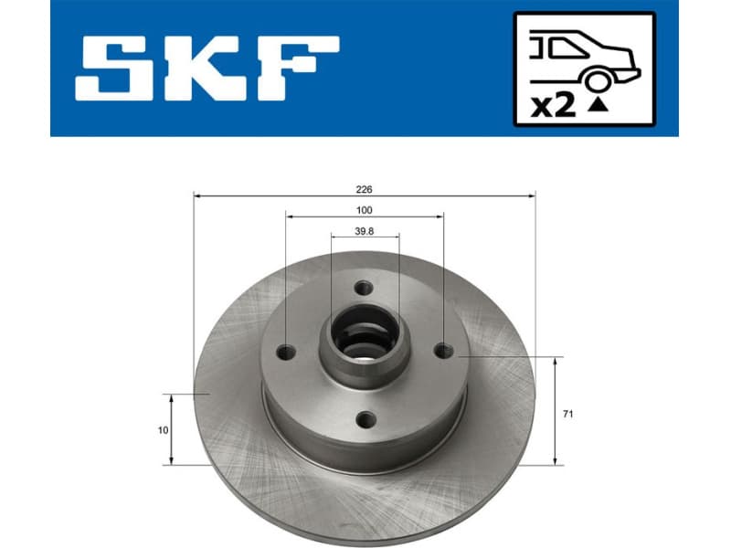 Brake Disc VKBD90105S2 - image 2