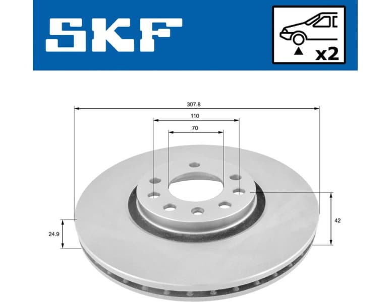 Brake Disc VKBD80170V2 - image 2