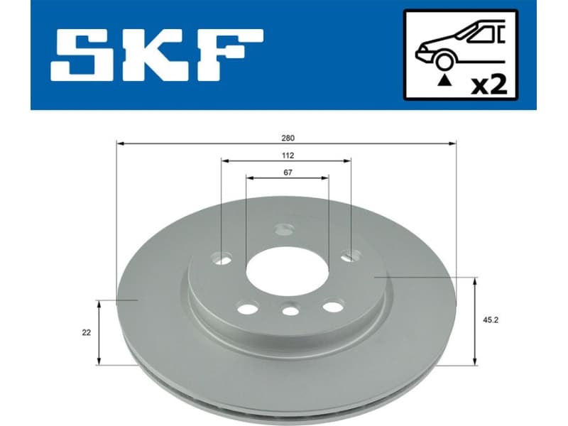Brake Disc VKBD80244V2 - image 2