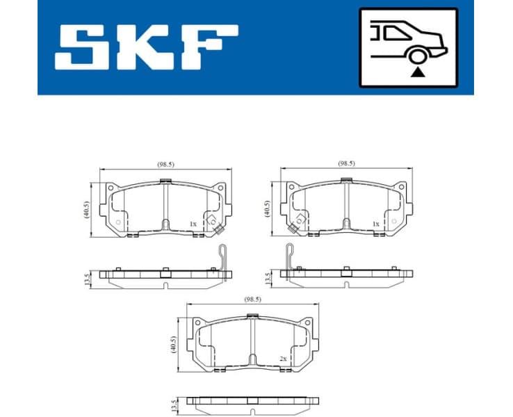 Brake Pad Set, disc brake VKBP91137A - image 2