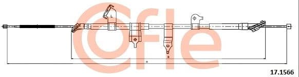 Cable Pull, parking brake 92.17.1566