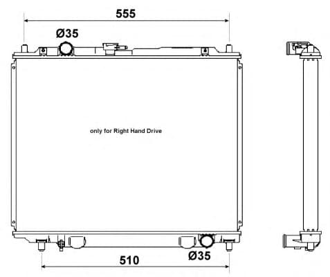 Radiator, engine cooling 53666