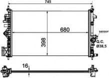 Radiator, engine cooling 53773
