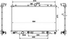 Radiator, engine cooling EASY FIT 53778