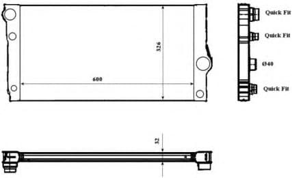 Radiator, engine cooling 53817