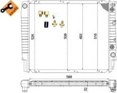 Radiator, engine cooling EASY FIT 53998