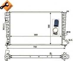 Radiator, engine cooling EASY FIT 58101