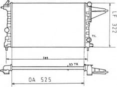 Radiator, engine cooling 58775