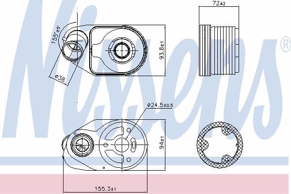 Oil Cooler, engine oil ** FIRST FIT ** 90796