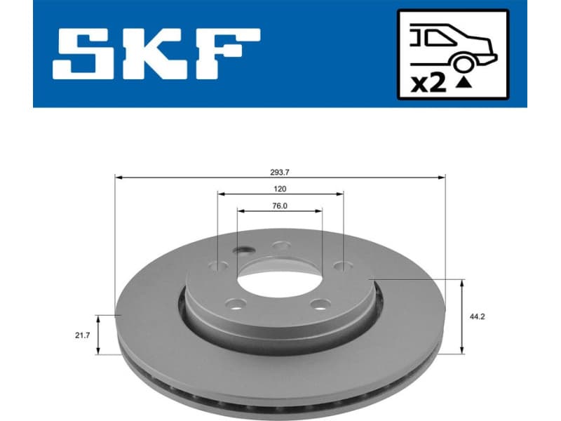 Brake Disc VKBD90042V2 - image 2