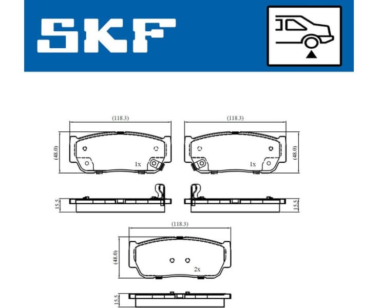 Brake Pad Set, disc brake VKBP91082A - image 2