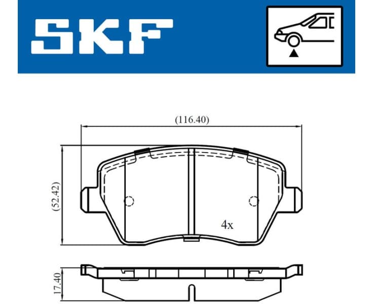 Brake Pad Set, disc brake VKBP80746