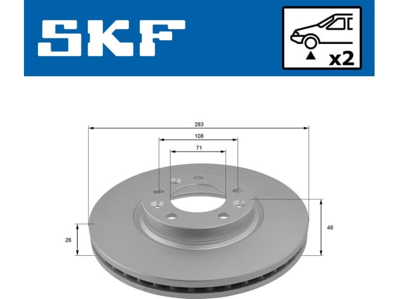 Brake Disc VKBD80061V2 - image 2