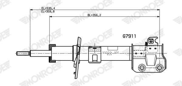 Shock Absorber MONROE ORIGINAL (Gas Technology) G7911 - image 2