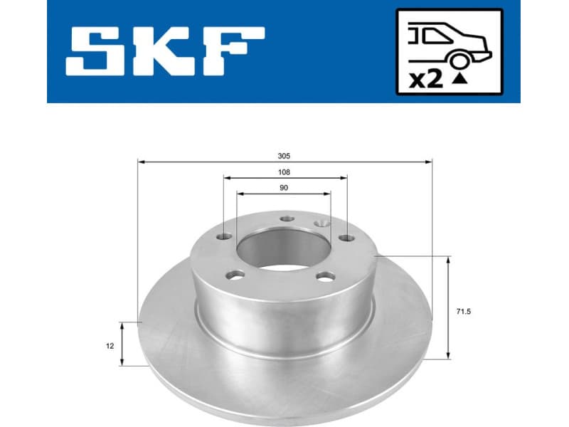 Brake Disc VKBD90048S2 - image 2