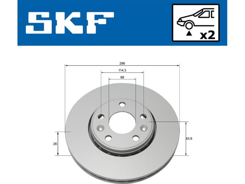 Brake Disc VKBD80018V2 - image 2