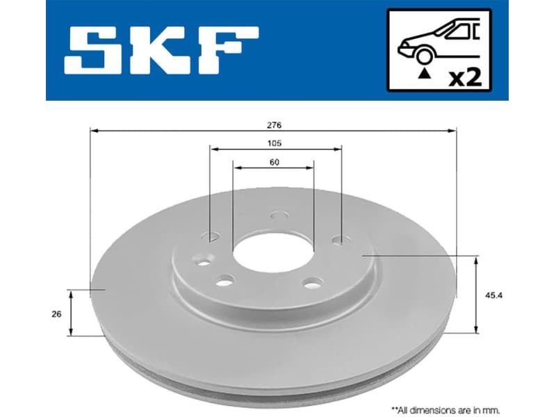 Brake Disc VKBD80222V2 - image 2
