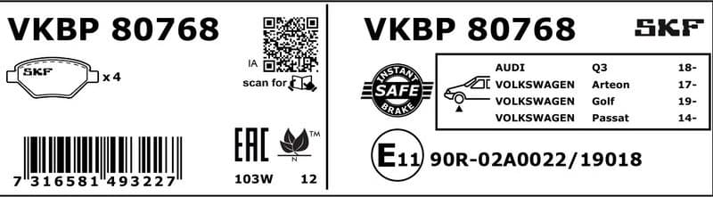 Brake pads rear VKBP 80768 - image 2
