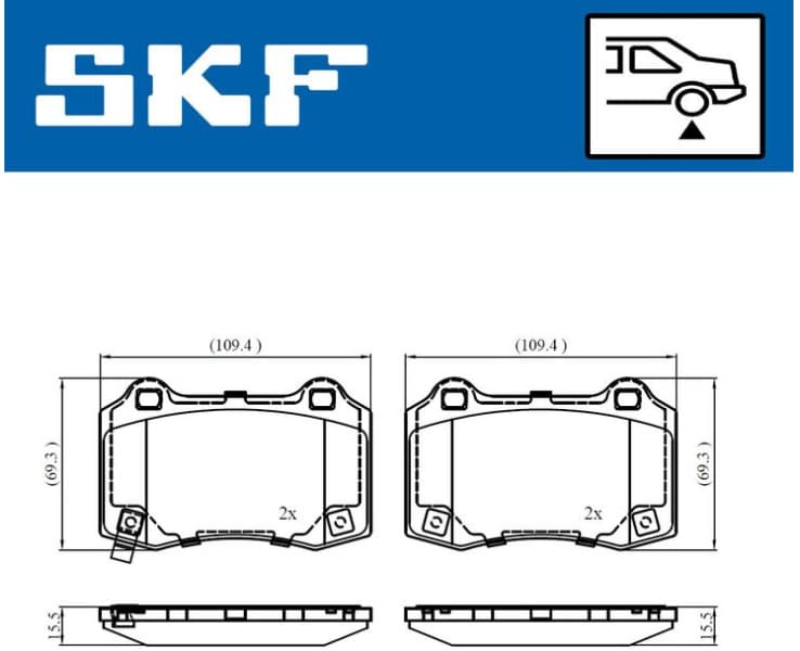 Brake Pad Set, disc brake VKBP90849A - image 2