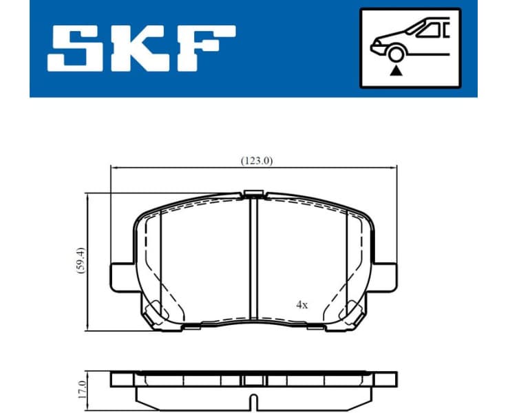 Brake Pad Set, disc brake VKBP80943 - image 2