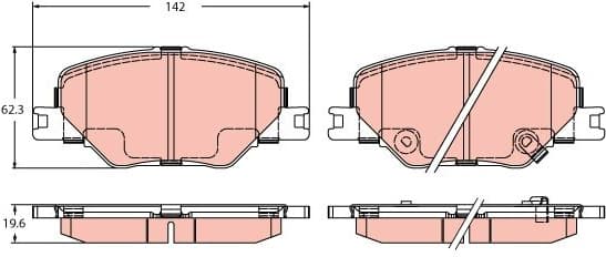 Brake Pad Set, disc brake GDB2424